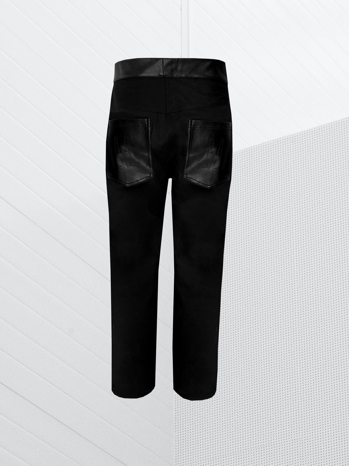 W ESSENTIAL DENIM LEATHER JEANS