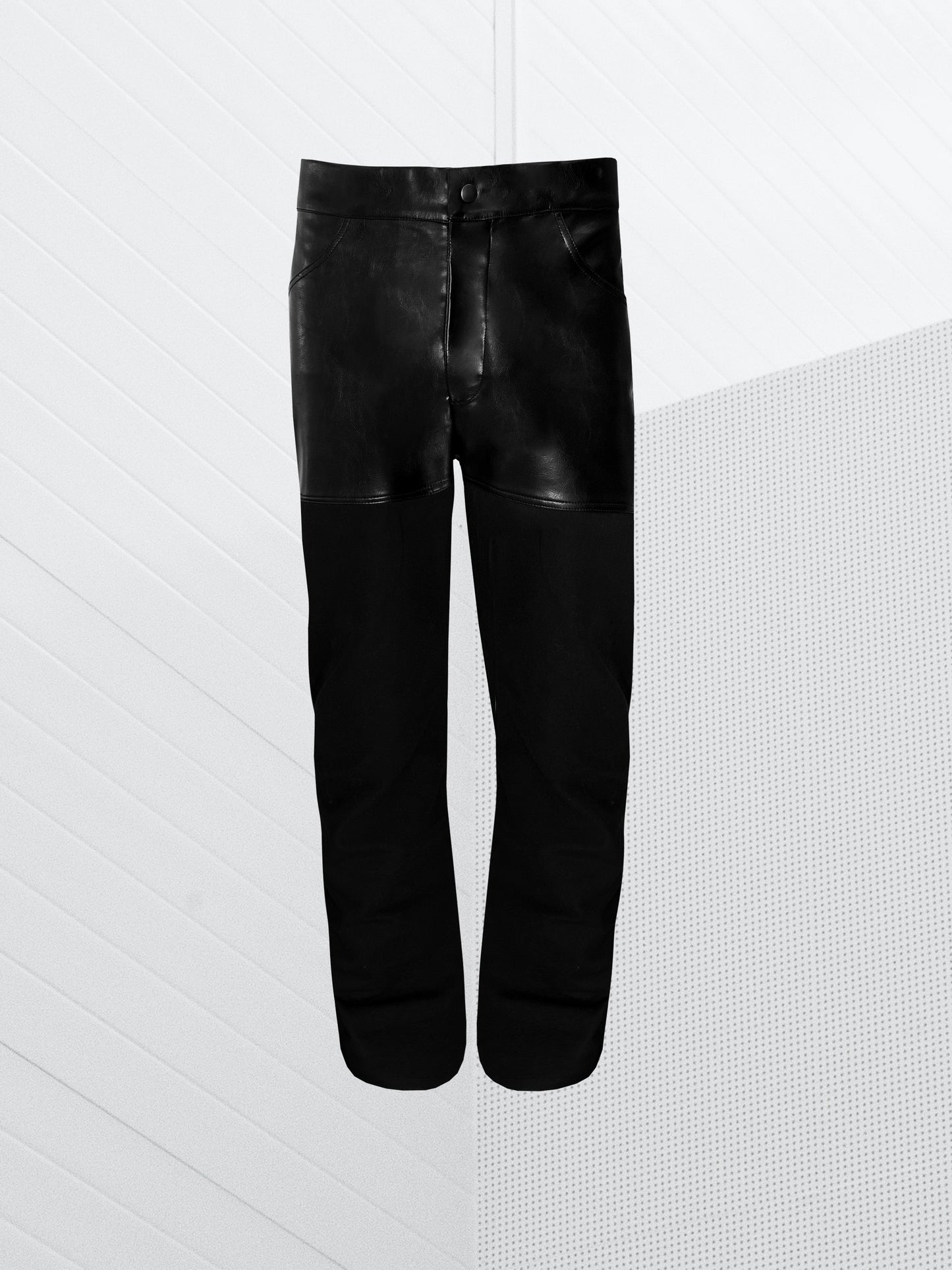 W ESSENTIAL DENIM LEATHER JEANS