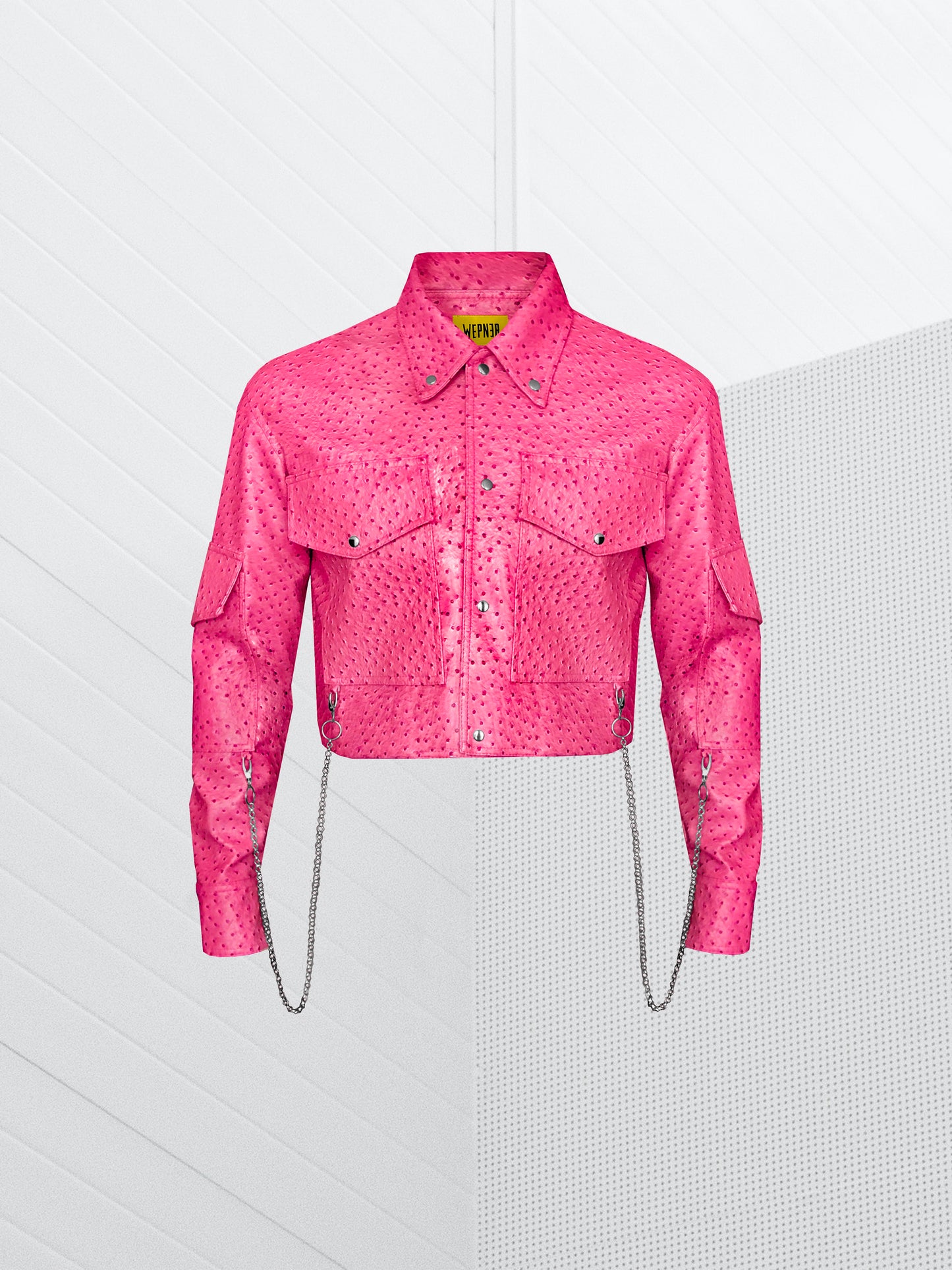 W ESSENTIAL PINK AVESTRUX CROP JACKET